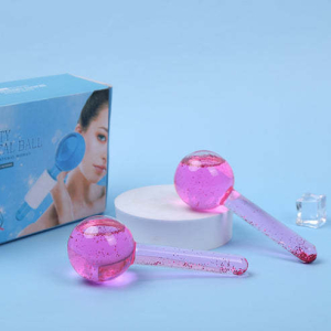 Beauty Crystal Ball Face Massage Skin Care Ball Ice Wave Stick 2pcs Beauty Tools