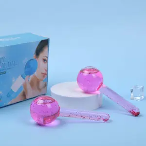 Beauty Crystal Ball Face Massage Skin Care Ball Ice Wave Stick 2pcs Beauty Tools