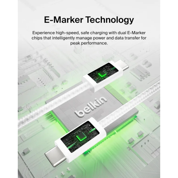 Belkin Braided USB-C to USB-C Cable – Pack of 2 | 240W | PD Compatible - Image 5
