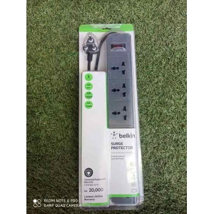 Belkin Surge Protector & Power Strips 6 Sockets( multipluck) By Mitrata | Dark Grey Belkin 2 Mtrs Multiplug
