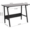 Trapezoidal Shape Computer Table for Bedroom (Black)