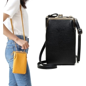 Berri Bag Women Phone Bag Solid Crossbody Bag Large Capacity PU Leather Shoulder Bags Fashion Handbags