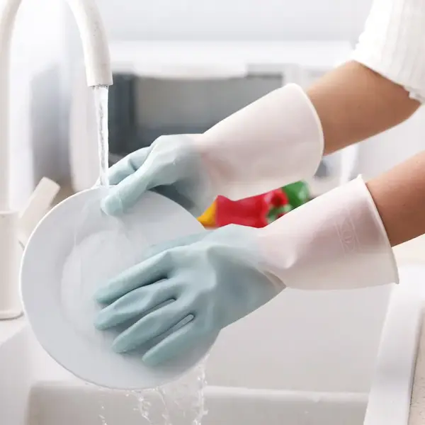 KOJA Laundry Artifact Thin Waterproof Rubber Gloves Household Dishwashing Latex Gloves - Image 3