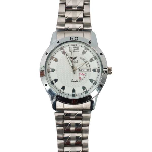 Silver Color Unisex Dial Stainless Steel Metal Strap Watch - Image 2