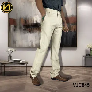 VIRJEANS (VJC845) Linen Summer Pant For Men- Cream