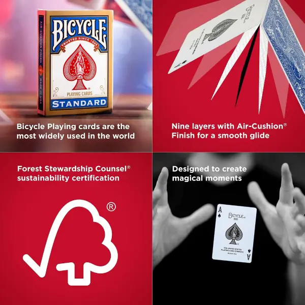 Bicycle Standard Rider Back Playing Cards (Red) - Made in USA - Image 9
