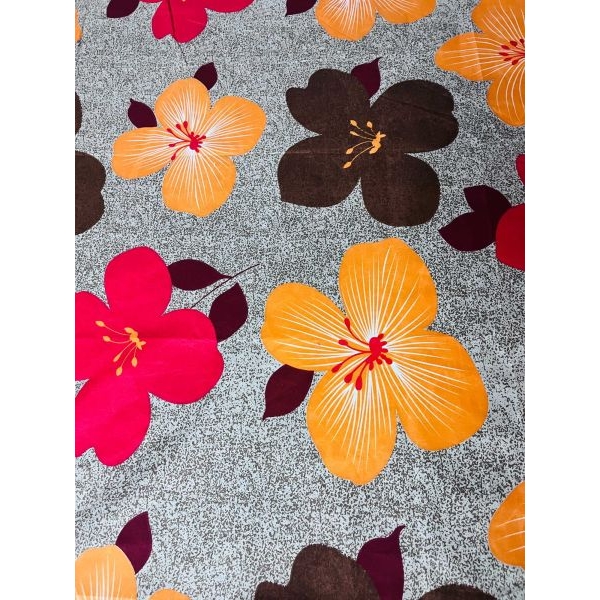 Big Flower Printed Korean King Size Bedsheet With Two Pillow Covers - Image 3