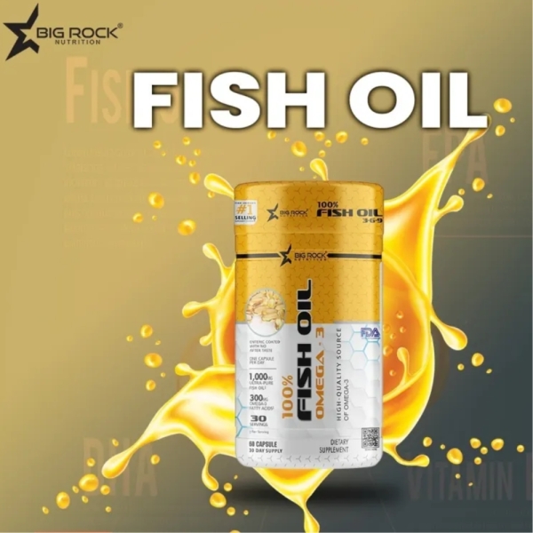Big Rock Nutrition 100% Fish Oil Omega 3 (100 Capsule) - Image 3