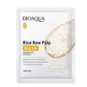 BIIOAQUA Rice Raw Pulp Moisturizing Face Mask Sheet Pack Of 3
