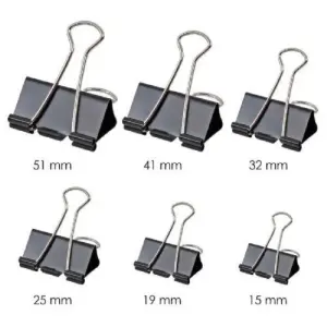 Binder Clips 19mm ( Set Of 12 Pcs)
