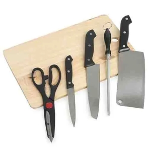 Birdy Knife & Scissor Set With Chopping Board (Set of 6)