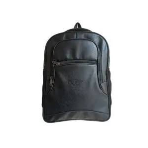 Black Color Leather Backpack