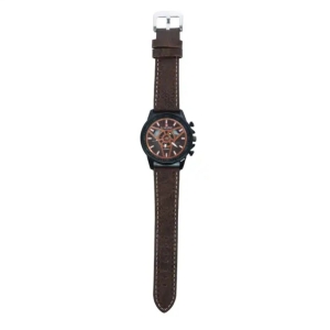 Black Color Unisex Dial Casual Leather Strap Watch