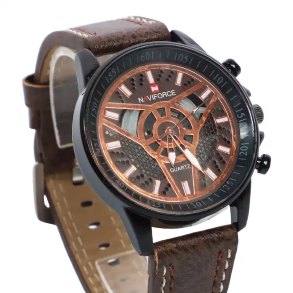 Black Color Unisex Dial Casual Leather Strap Watch - Image 4