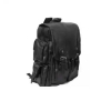 Black Leather Fashion Unisex Backpack by Mitrata
