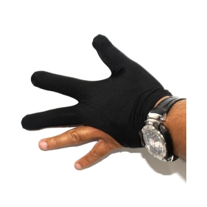 Black Nylon Snooker Gloves