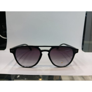 Black Round Unisex Sunglasses P472GY1V