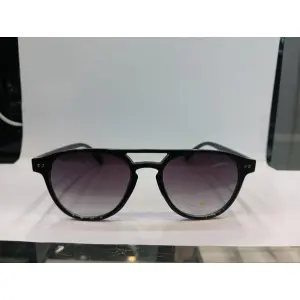 Black Round Unisex Sunglasses P472GY1V