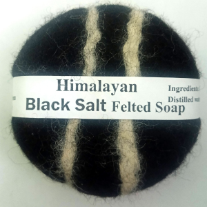 Himalayan Black Salt Felted Soap
