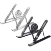 Black & Silver Aluminum Foldable Laptop Stand with Cooling Fan | Supports Up to 15.6” Laptops
