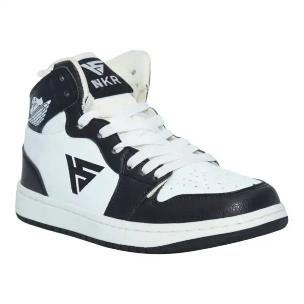 Black Synthetic Round Toe Lace-Up Closure Medium Width Casual Sneakers For Men (T1) - Image 3