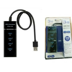 Black USB Hub 3.o 4 Port USB Hub 30cm