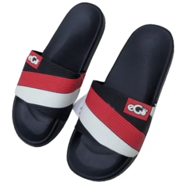 Black/Red Slippers Light Weight House Use - Image 2
