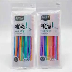 Bles Variable straw 40pcs-WP-053|Drinking straw|Beverage straw|Plastic straw|Reusable straw|Paper straw|Metal straw|Straw tube|Juice straw|Glass straw|Straw stick