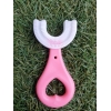 Blue and Pink Silicone Baby Tooth Brush Ushaped silicon Baby brush by Mitrata