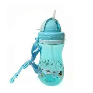 Blue Baby Bottle With Straw For Kids