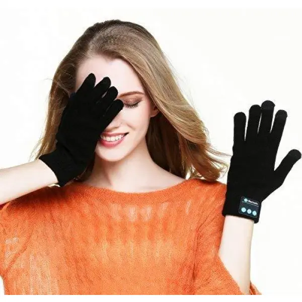 Bluetooth Gloves, Wireless Bluetooth Gloves, Winter Gloves Touch Screen With Built-In Stereo Speakers, Removable Headphones