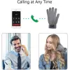 Bluetooth Gloves, Wireless Bluetooth Gloves, Winter Gloves Touch Screen With Built-In Stereo Speakers, Removable Headphones