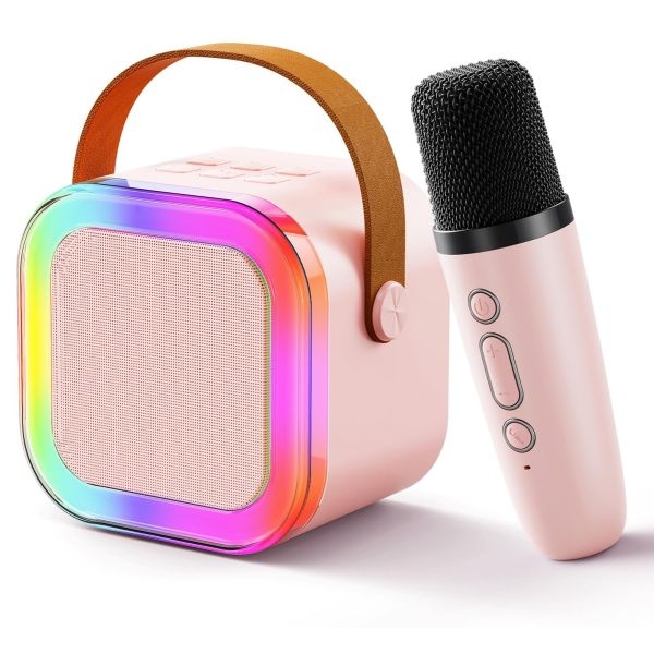Bluetooth Speaker With K12 Karoake/Karaoke Single And Double Mic Children Singing Bluetooth Speaker (Color May Vary) - Image 2
