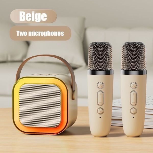 Bluetooth Speaker With K12 Karoake/Karaoke Single And Double Mic Children Singing Bluetooth Speaker (Color May Vary) - Image 5