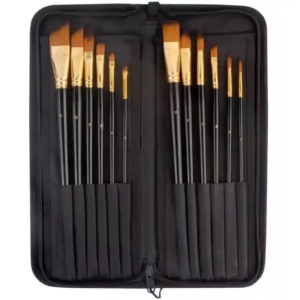 Bomeijia Painting Brush Set With A Bag (12 Pcs)