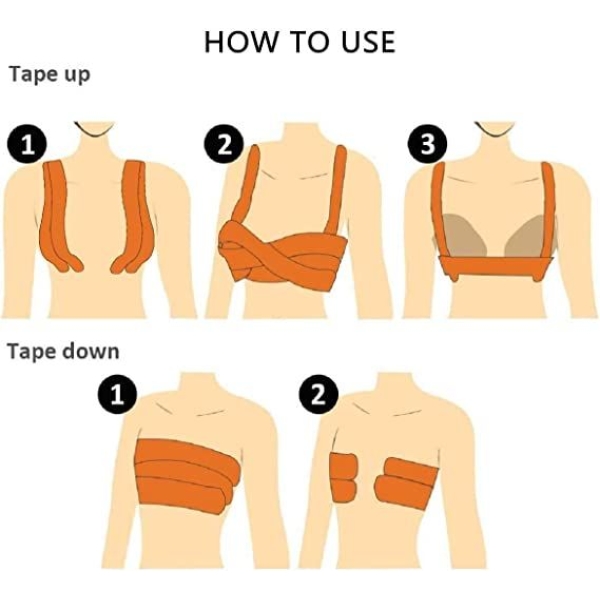 Boob Tape Invisible Breast Lift Tape, Perfect Sculpt Adhesive Push-up Boob Shape - Image 5