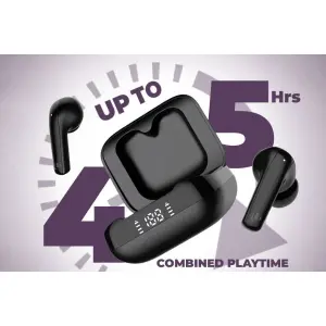 Boom 211| Wireless Earbuds | AI-ENC | LED Display | 45H Total Playtime | Low Latency | Deep Bass & Clear Highs