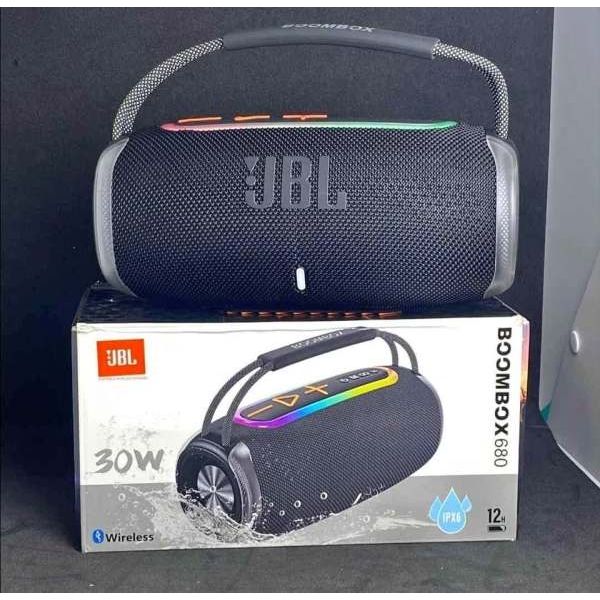 Boombox 680 Bluetooth Speaker RGB Led Light Powerful Bass Clear Sound Quality 4-6 Hours Playtime - Image 4