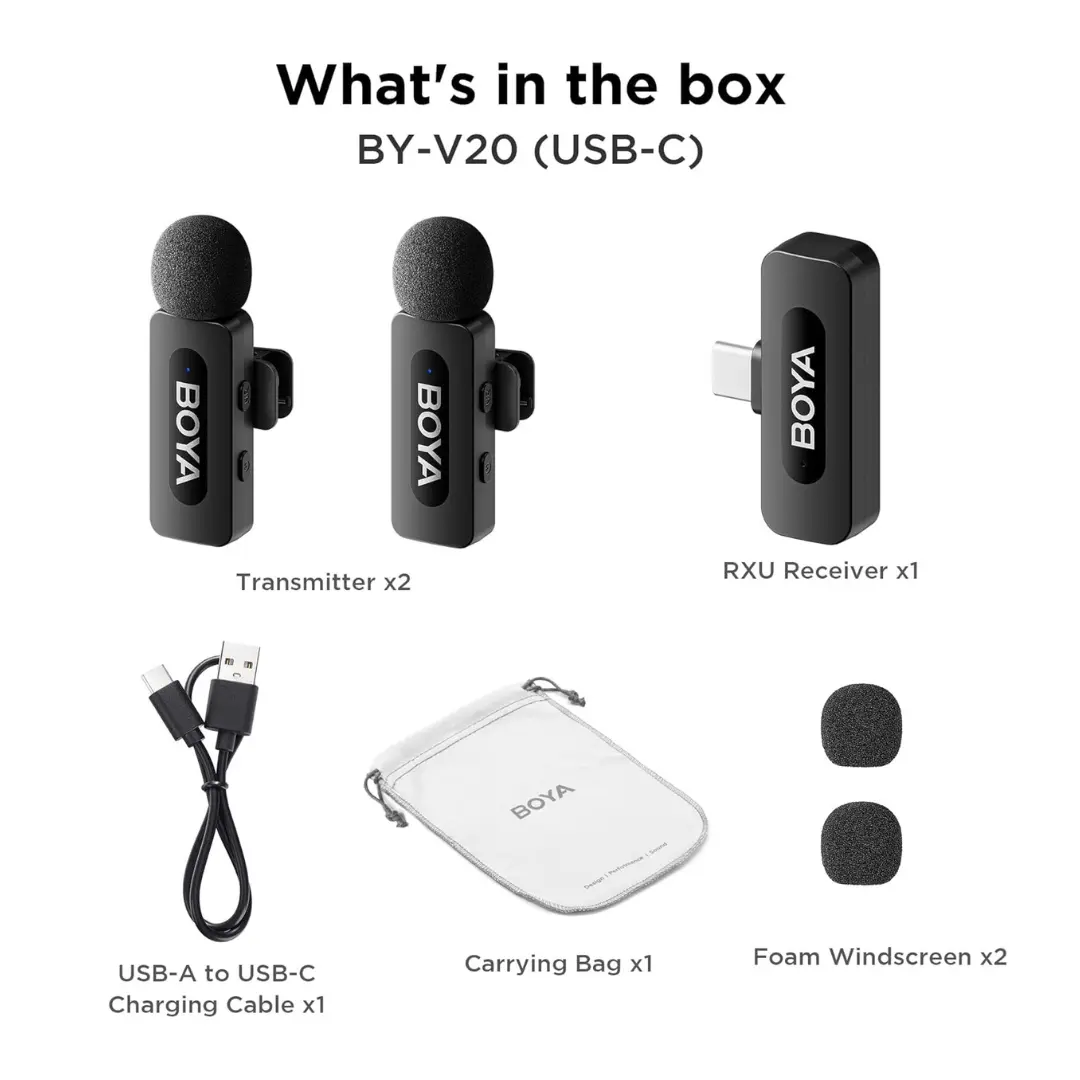 Boya BY-V20 2.4 GHz Type C With Noise Cancellation Microphone - Image 3