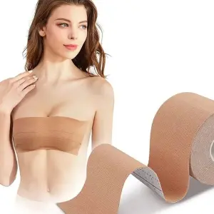Breathable & Sweat-Proof Boob Tape - High-Quality Support for Women in Beige