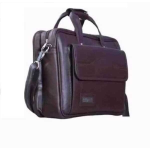 Brown 100% Original Leather Business Side Bag 2 Year Leather Gurentee By Mitrata