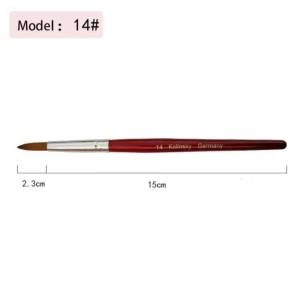 Brush Natural Red Wool Handle Nail Art Tool (Model 14)