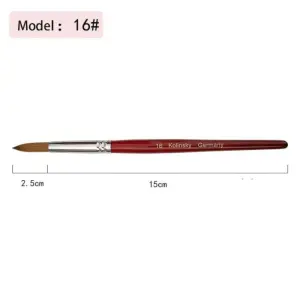 Brush Natural Red Wool Handle Nail Art Tool (Model 16)