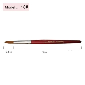 Brush Natural Red Wool Handle Nail Art Tool (Model 18)