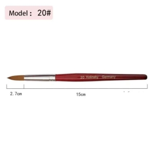Brush Natural Red Wool Handle Nail Art Tool (Model 20)