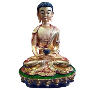 Buddha Golden Ceramic Showpiece