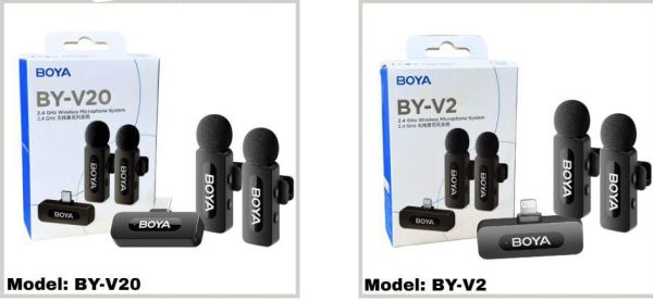 BY-V2 / BY-V20 Ultracompact 2.4GHz Wireless Microphone System for iOS And Type-C
