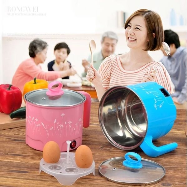 3 In 1 Multifunction Portable Electric Cooking Egg Boiler Steamer Rice Cooker Mo Mo Steamer - Image 2