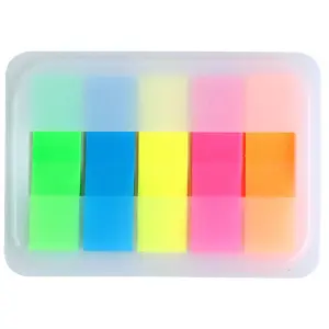 Easy Stick /Sticky Note With Fluorescent Flim D6017 5 colors By Mitrata
