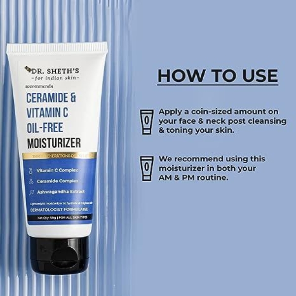Dr. Sheth’s Ceramide & Vitamin C Oil-Free Moisturizer - 50g - Image 2